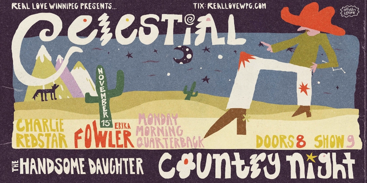 Event image for Celestial Country Night w/ Charlie Redstar, Erika Fowler, Monday Morning Quarterback