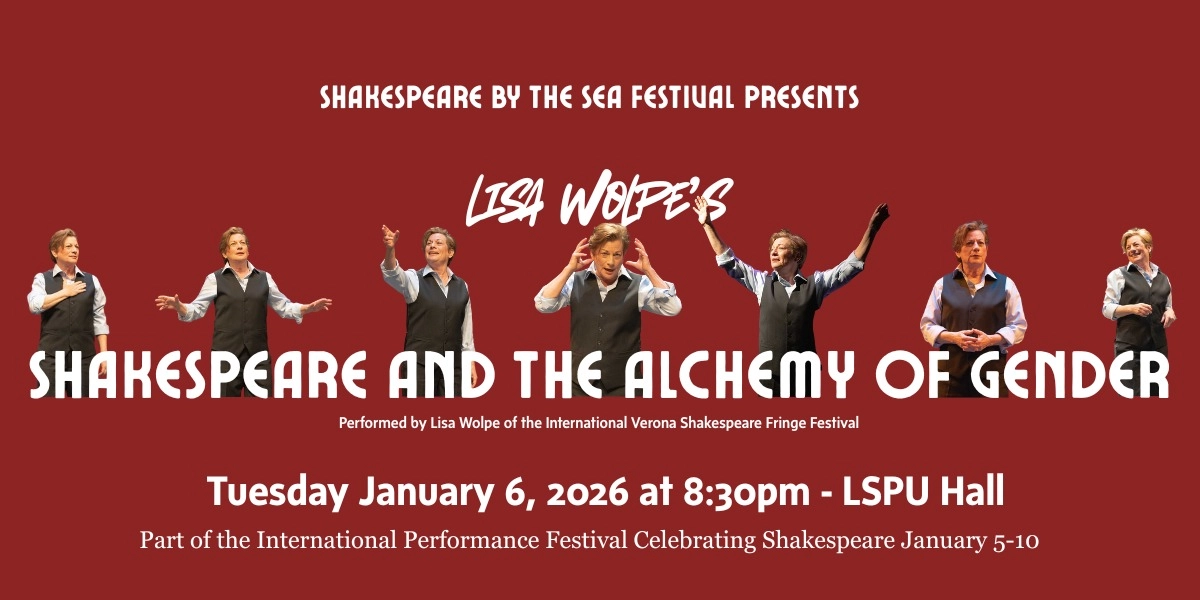 Event image for Lisa Wolpe's SHAKESPEARE AND THE ALCHEMY OF GENDER