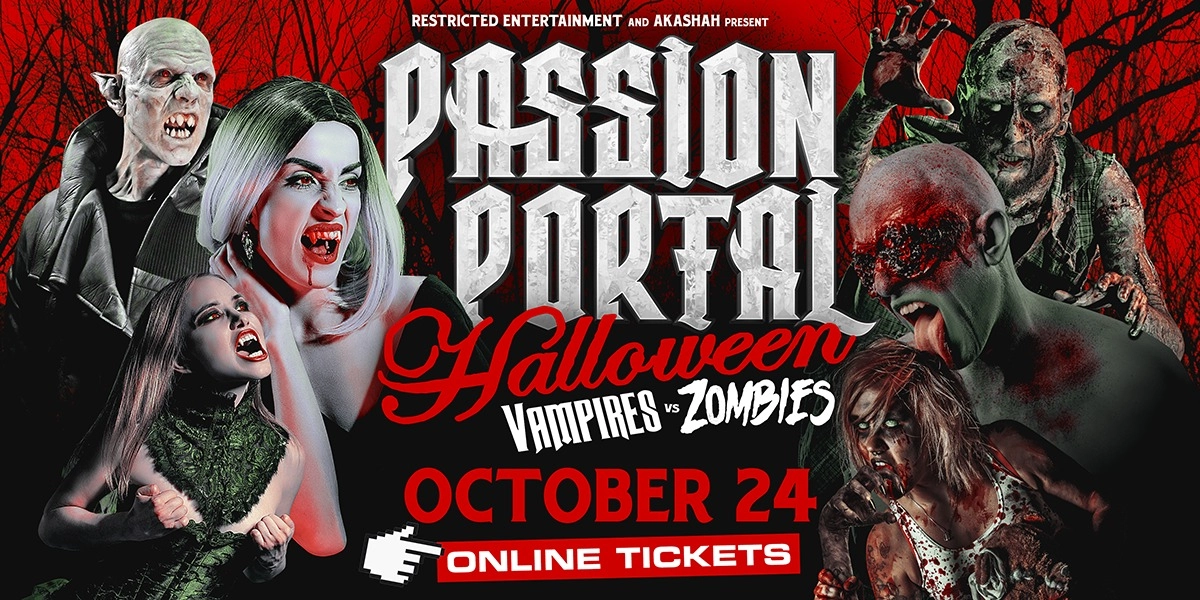 Event image for PASSION PORTAL HALLOWEEN - Vampires Vs Zombies - GET TICKETS
