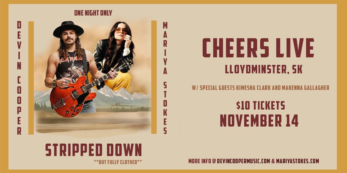 Event image for Mariya Stokes & Devin Cooper | Live at Cheers Live