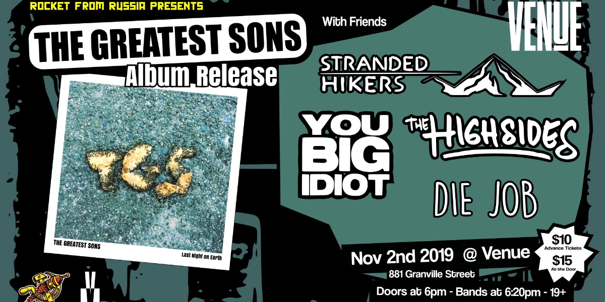 Event image for The Greatest Sons Album Release Show