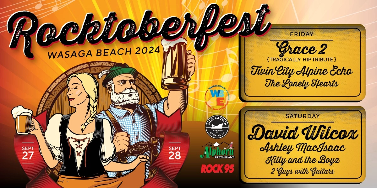 Event image for Wasaga Beach Rocktoberfest with David Wilcox & Ashley MacIsaac