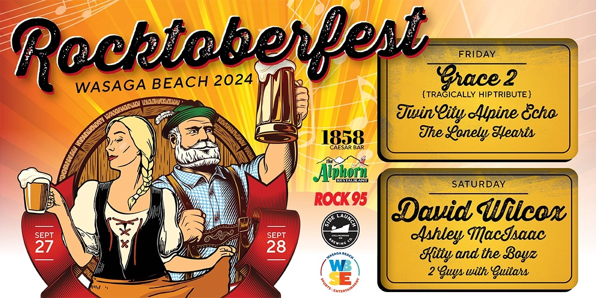 Event image for Wasaga Beach Rocktoberfest with David Wilcox & Ashley MacIsaac