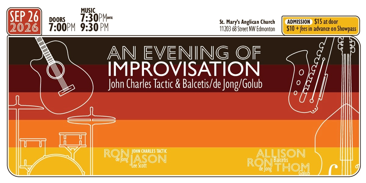 Event image for An Evening of Improvisation - John Charles Tactic & Balcetis/de Jong/Golub
