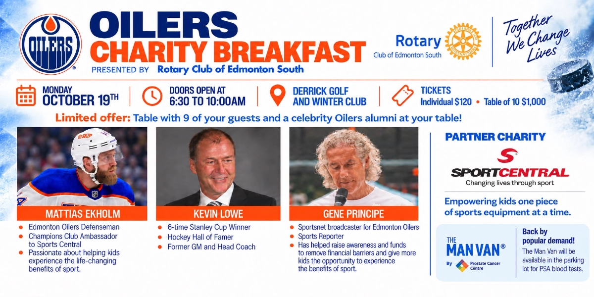 Event image for Edmonton Oilers Rotary Breakfast 2026