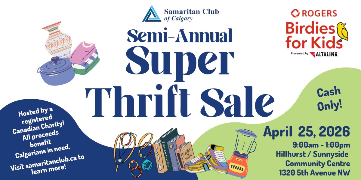 Event image for Samaritan Club of Calgary Semi-Annual Super Thrift Sale