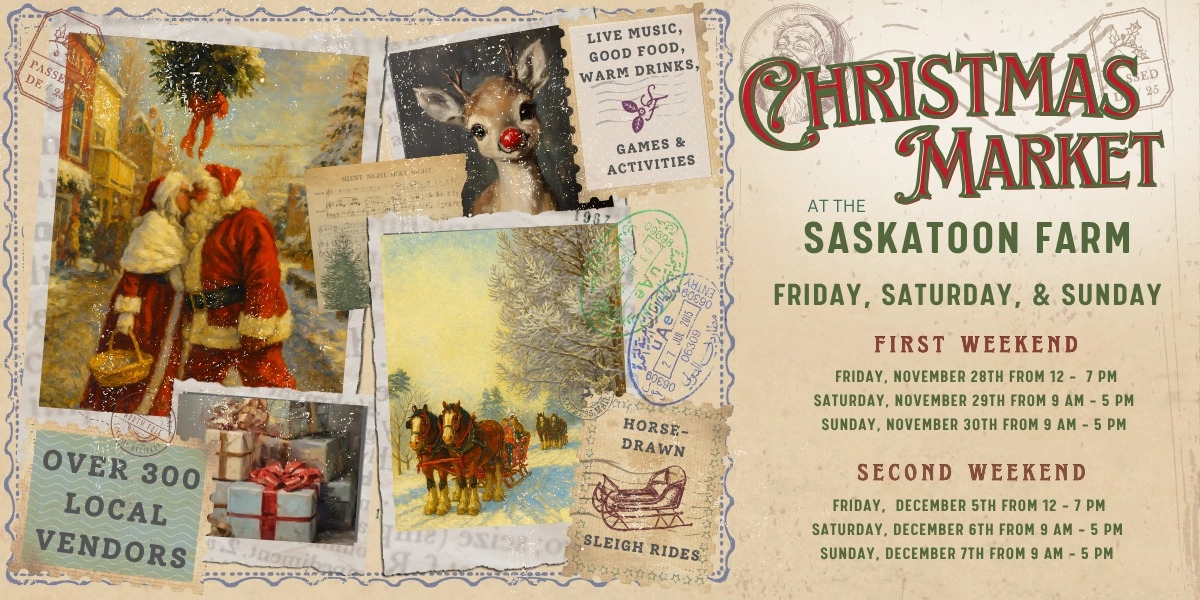 Event image for November 30th - Christmas Market at the Saskatoon Farm