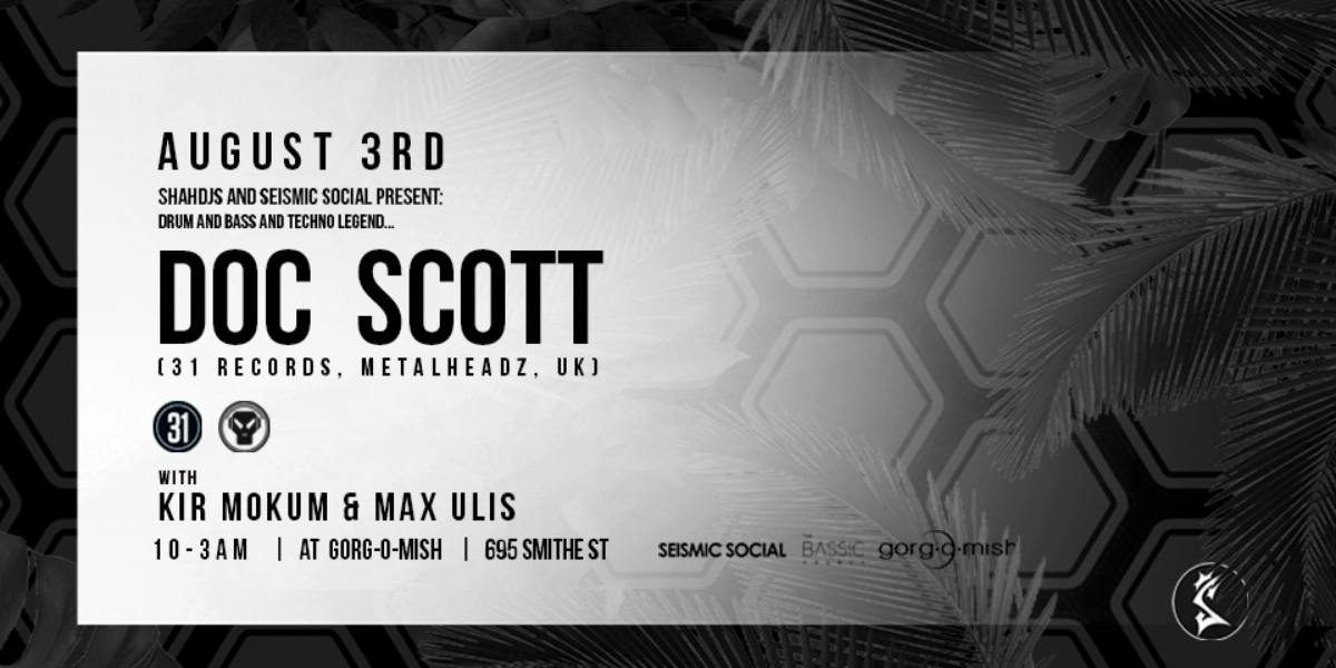 Event image for Doc Scott - SHAHdjs presents