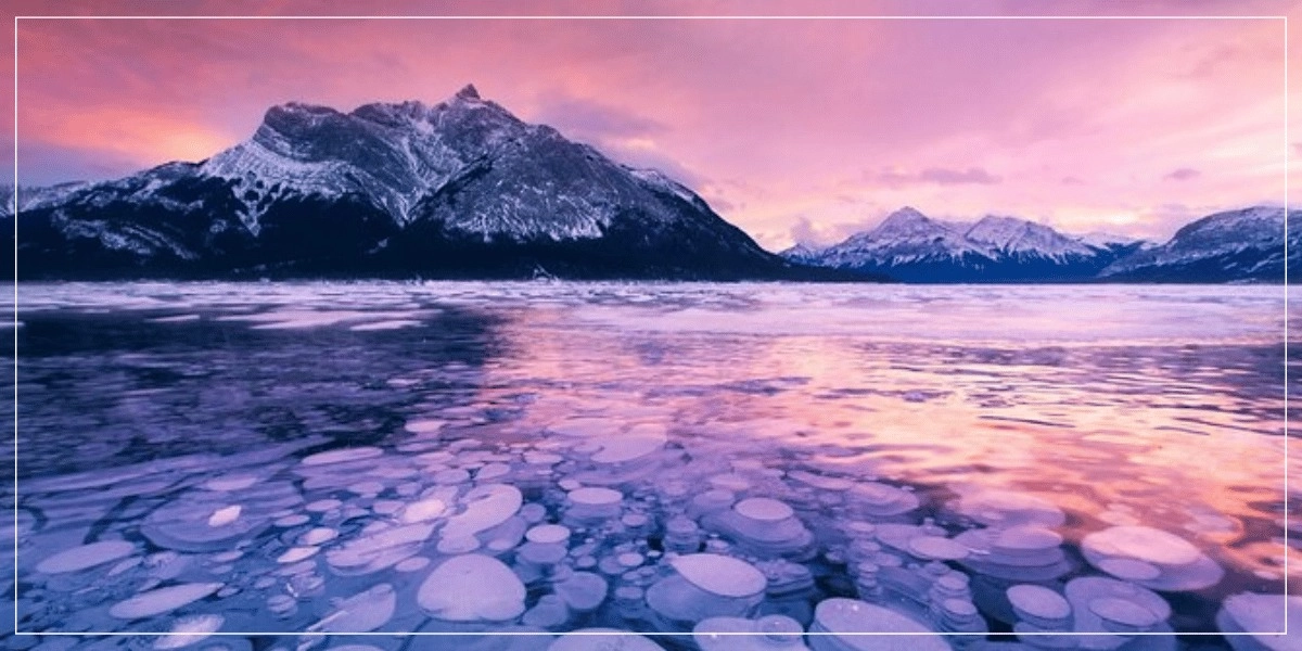 Event image for Abraham Lake (Ice bubble lake) Peyto Bow Lake Crowfoot Glacier