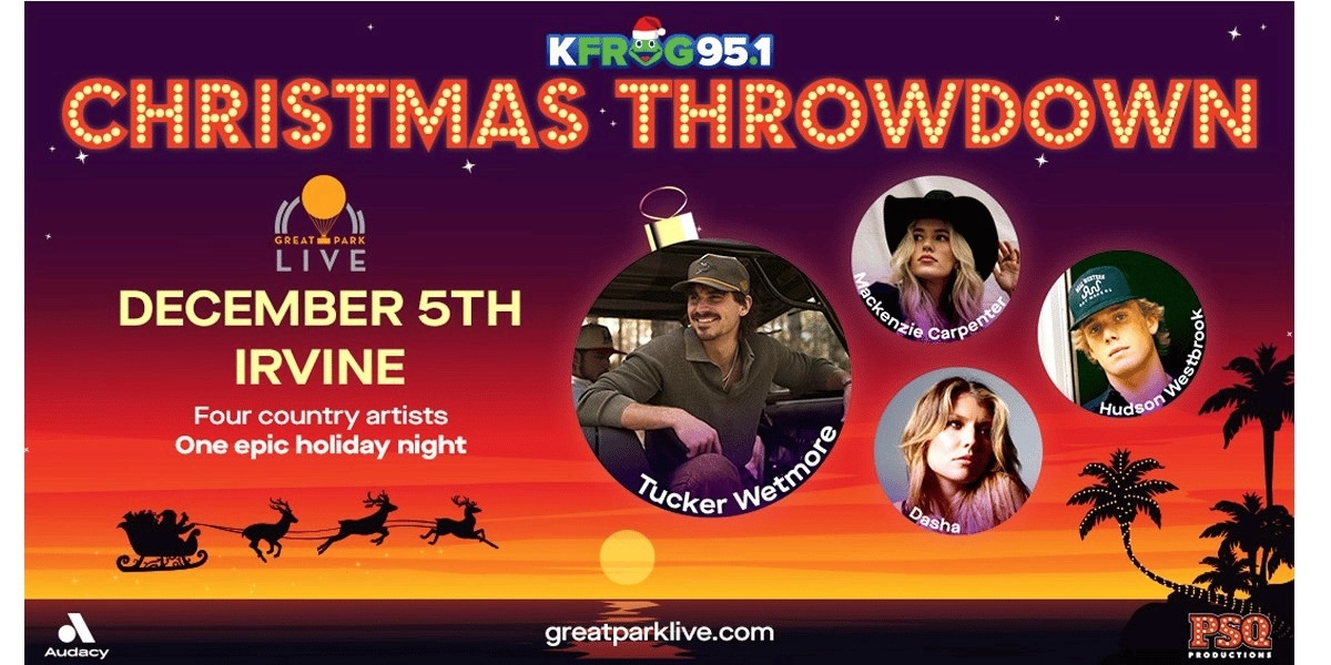 Event image for K-FROG's Christmas Throwdown: Tucker Wetmore, Mackenzie Carpenter & more
