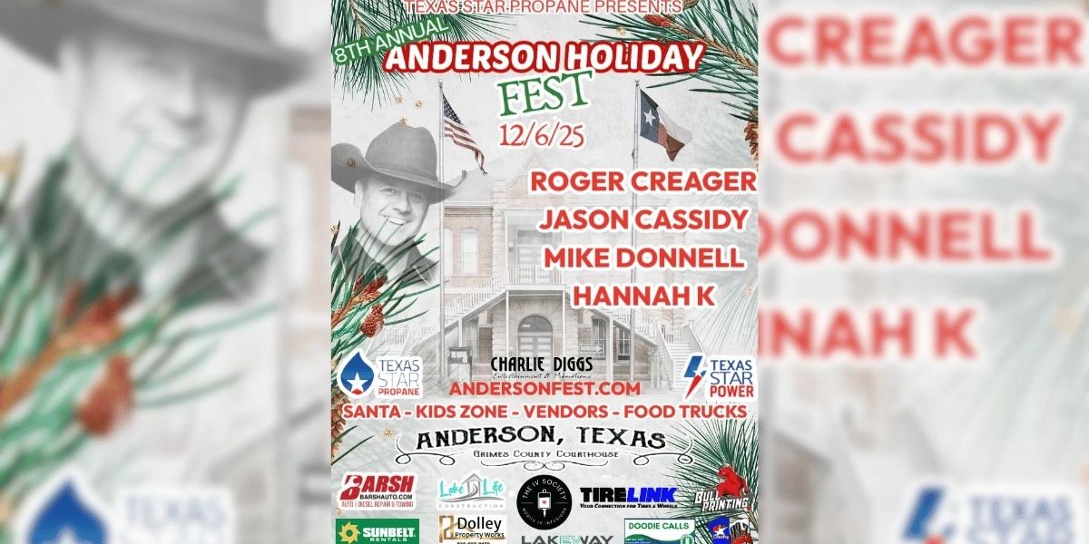 Event image for Annual Anderson Holiday Fest: Roger Creager, Jason Cassidy, & Mike Donnell
