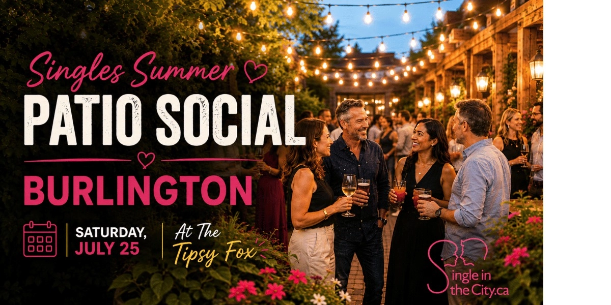 Event image for Singles Summer Patio Social | Burlington