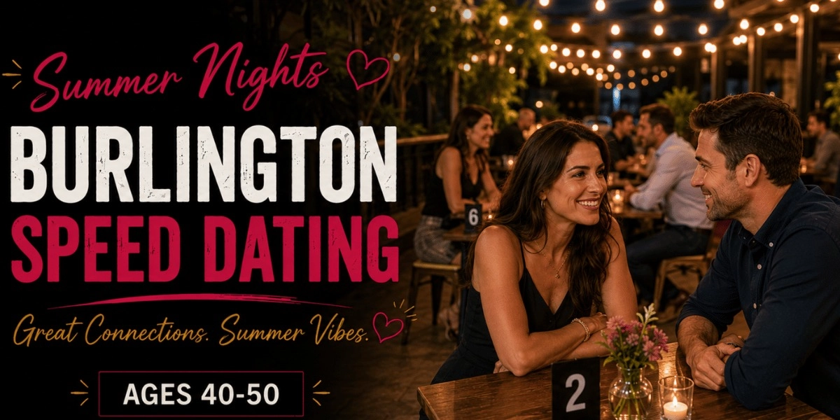 Event image for Summer Nights Burlington Speed Dating (Ages 40-50)