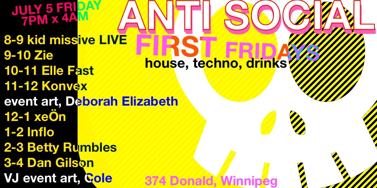 Event image for Anti-Social First Fridays at SkullSpace