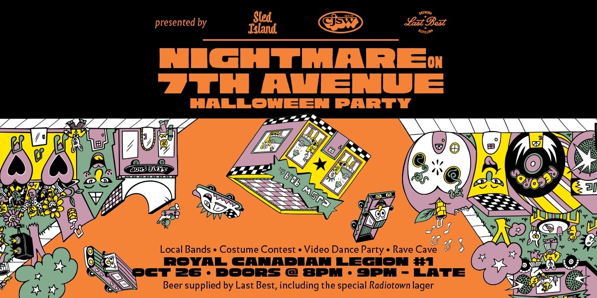 Event image for CJSW & Sled Island present: The Nightmare on 7th Avenue Halloween Party (SOLD OUT)