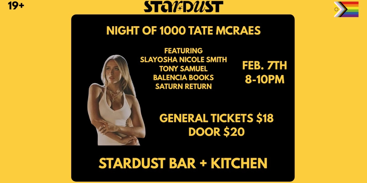 Event image for NIGHT OF 1,000 TATE MCRAES