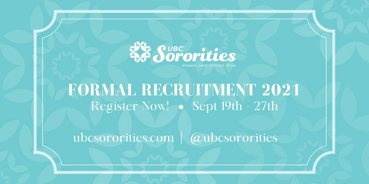 Event image for UBC Sororities Formal Recruitment 2021