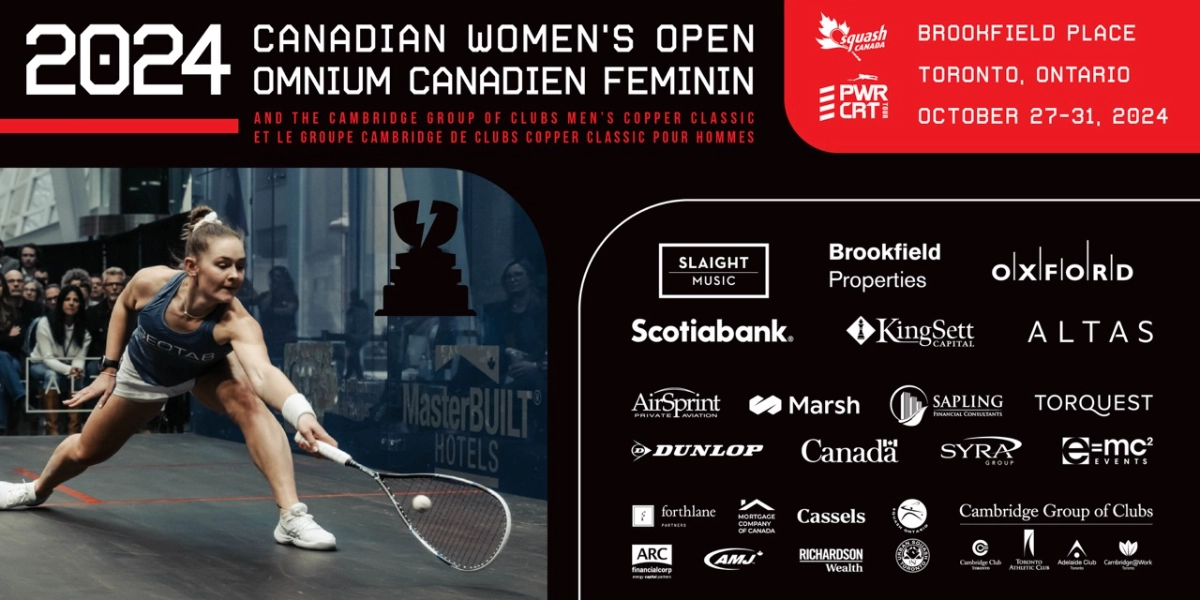 Image d'événement pour Single Day Tickets- 2024 Canadian Women's Squash Open
