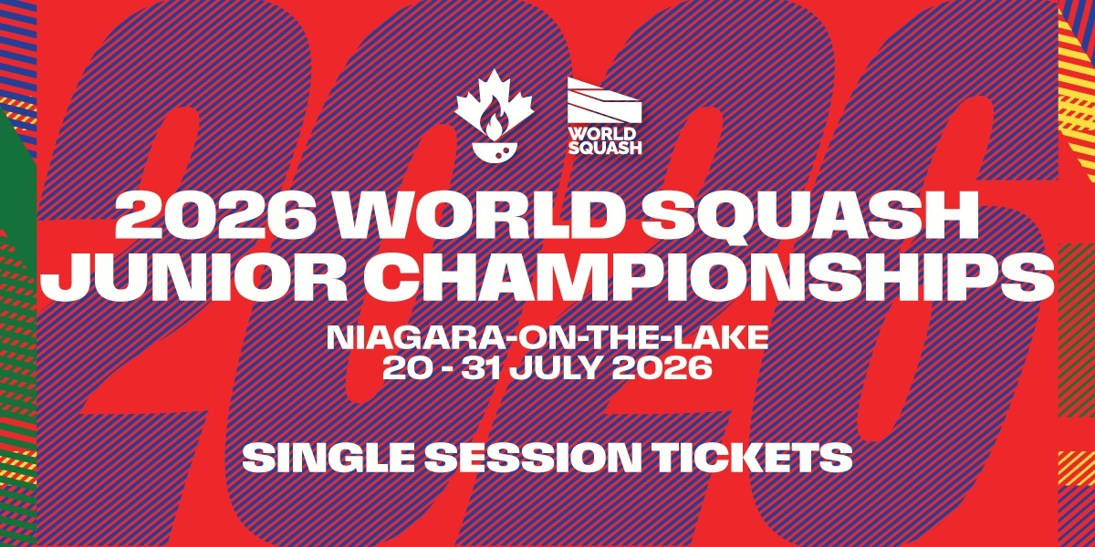 Event image for 2026 World Squash Junior Championships: Single Session Tickets