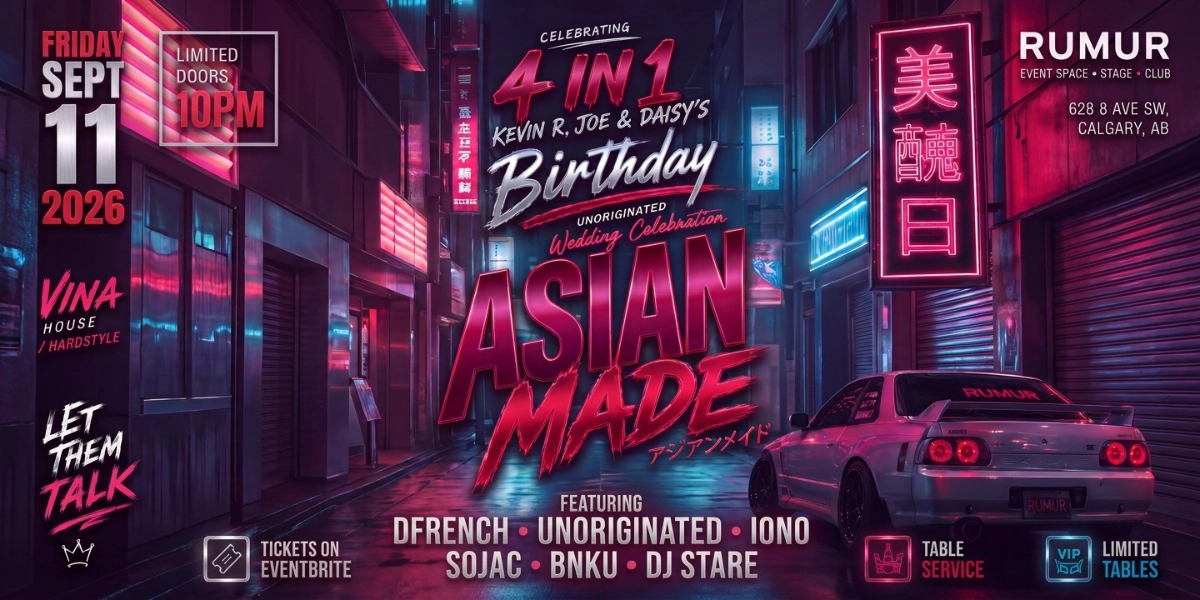 Event image for Rumur Presents: AsianMade x 4 Bday Bash