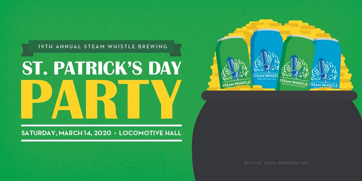 Event image for POSTPONED: Steam Whistle's St Patrick's Day Party