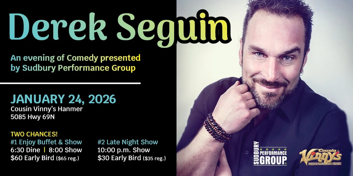 Event image for Sudbury Performance Group presents Derek Seguin at Cousin Vinny's Hanmer