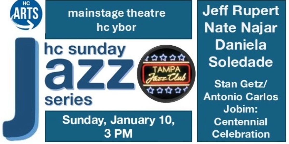 Event image for Jeff Rupert, Nate Najar, Daniela Soledade - Getz/Jobim Centennial Celebration