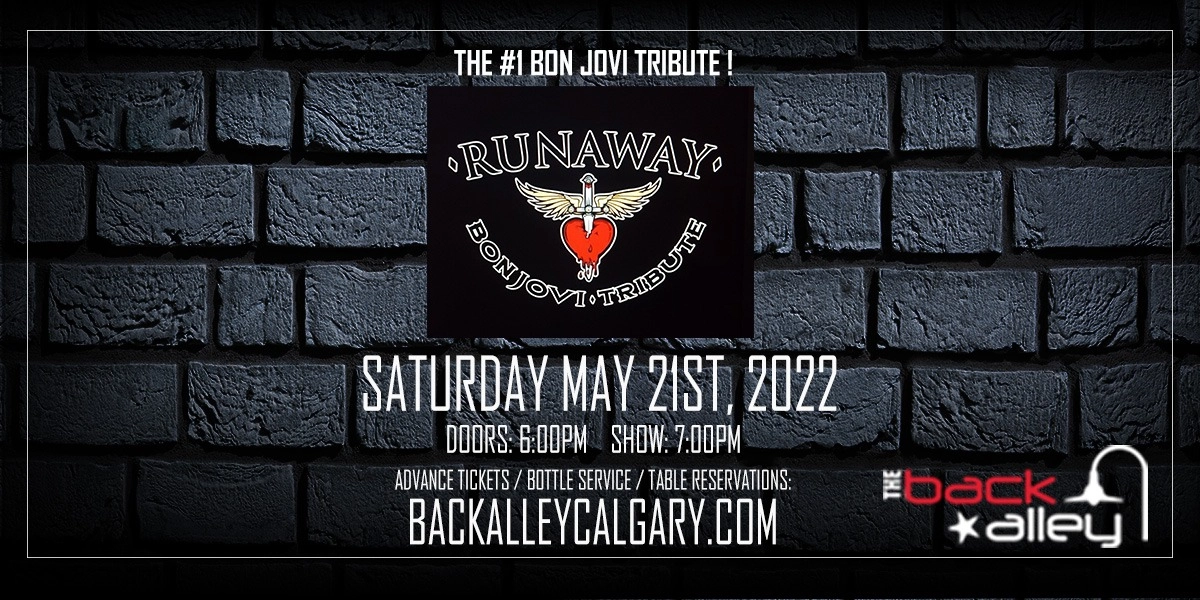 Event image for RUNAWAY - The #1 Bon Jovi Tribute - LIVE At The Back Alley