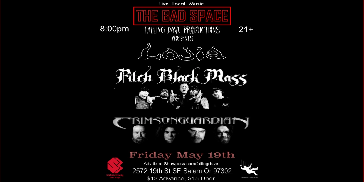 Event image for Lojia, Pitch Black Mass, Crimson Guardian