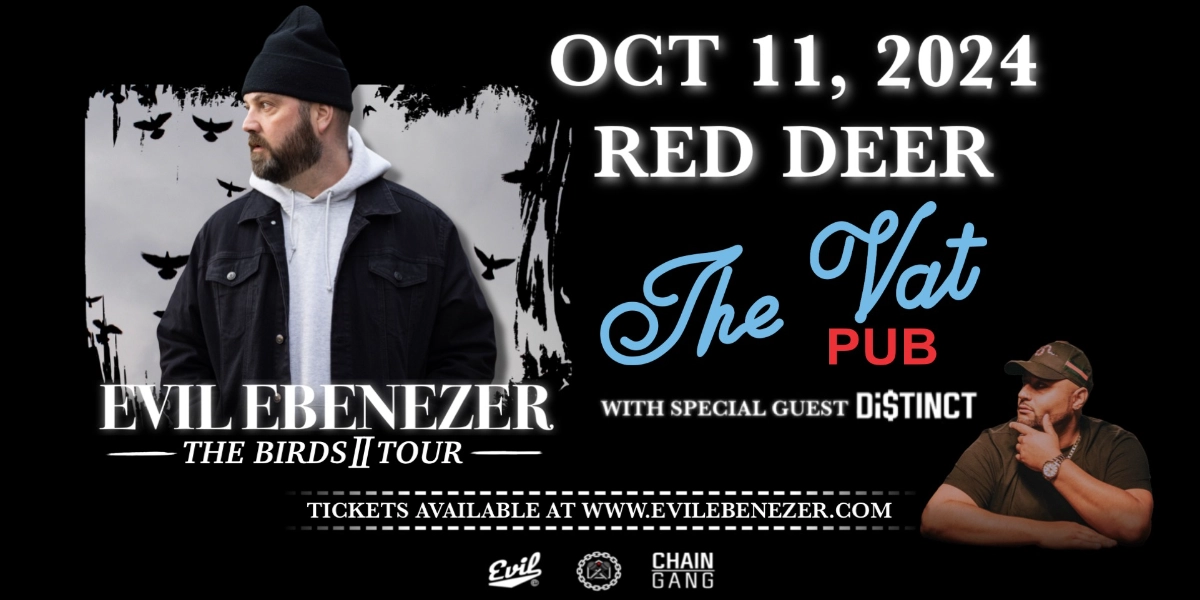 Event image for EVIL EBENEZER - LIVE IN RED DEER!  With DI$TINCT!
