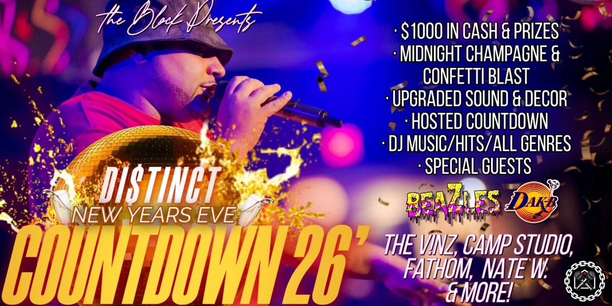 Event image for NEW YEARS EVE COUNTDOWN 26' with DI$TINCT!
