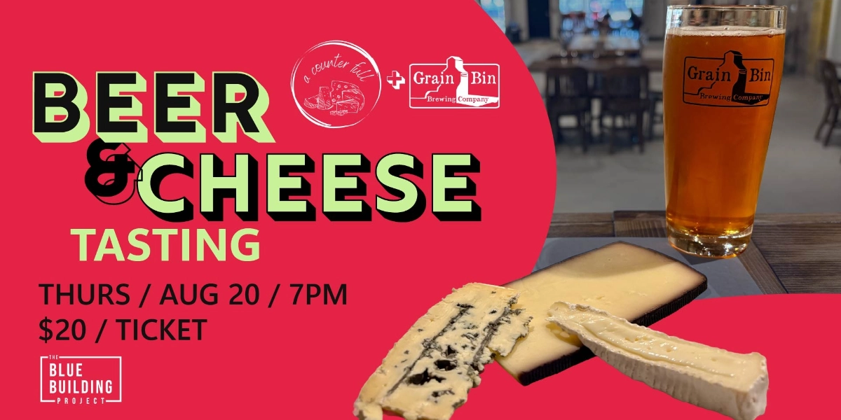 Event image for Beer and Cheese Tasting at The Blue Building