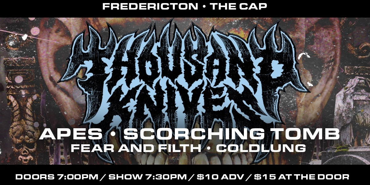 Event image for Thousand Knives + Apes + Scorching Tomb + Fear and Filth + Cold Lung