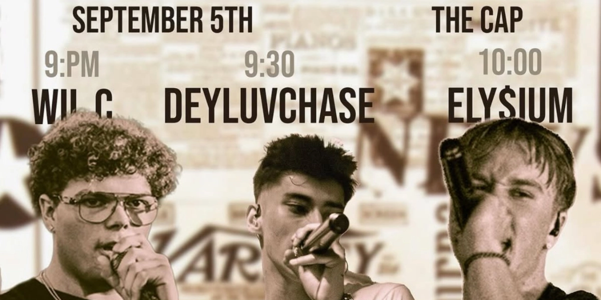 Event image for ELY$iUM + DEYLUVCHASE + Wil C