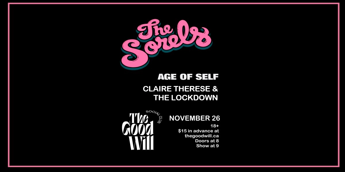Event image for The Sorels, Claire Therese and the Lockdown and Age Of Self