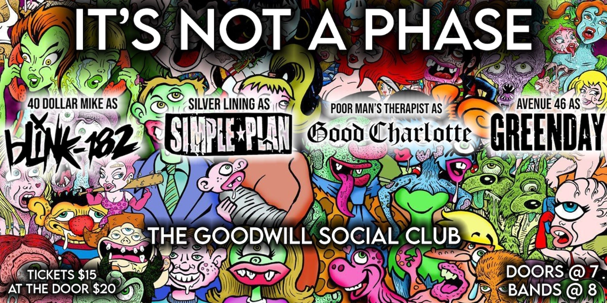 Event image for It's Not A Phase with Green Day, Good Charlotte, Simple Plan and Blink-182