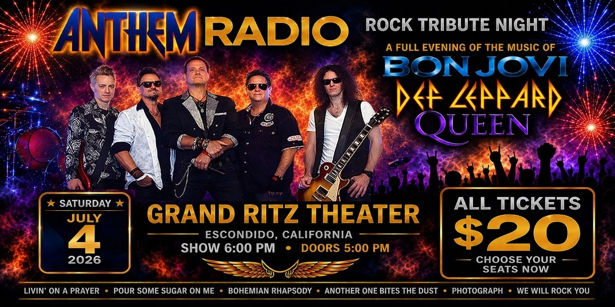 Event image for Bon Jovi • Def Leppard • Queen Tributes | Performed by Anthem Radio