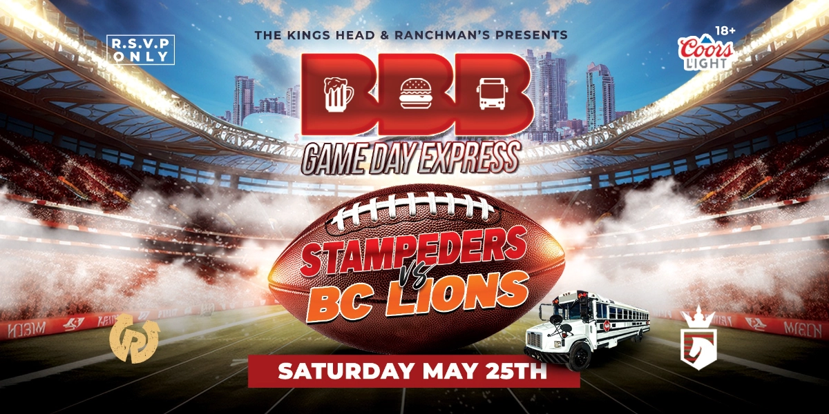 Event image for BBB GAME DAY EXPRESS | CALGARY STAMPEDERS VS. BC LIONS