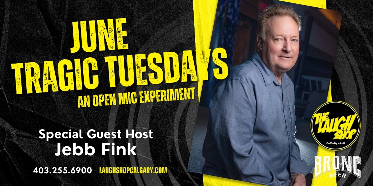 Event image for Tragic Tuesdays Open Mic with Jebb Fink