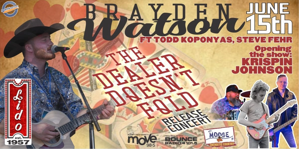 Event image for Brayden Watson & Friends - Saturday June 15th