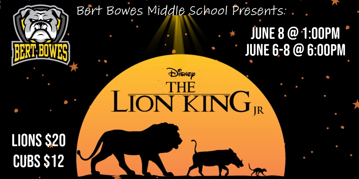 Event image for The Lion King JR - Thursday June 6th