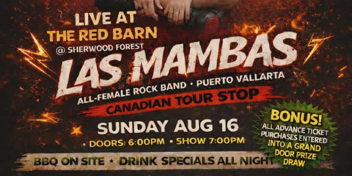 Event image for Las Mambas - Live at The Red Barn at Sherwood Forest - August 16