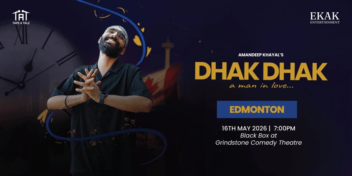 Event image for Amandeep Khayal’s Dhak Dhak – A Man in Love (Edmonton)