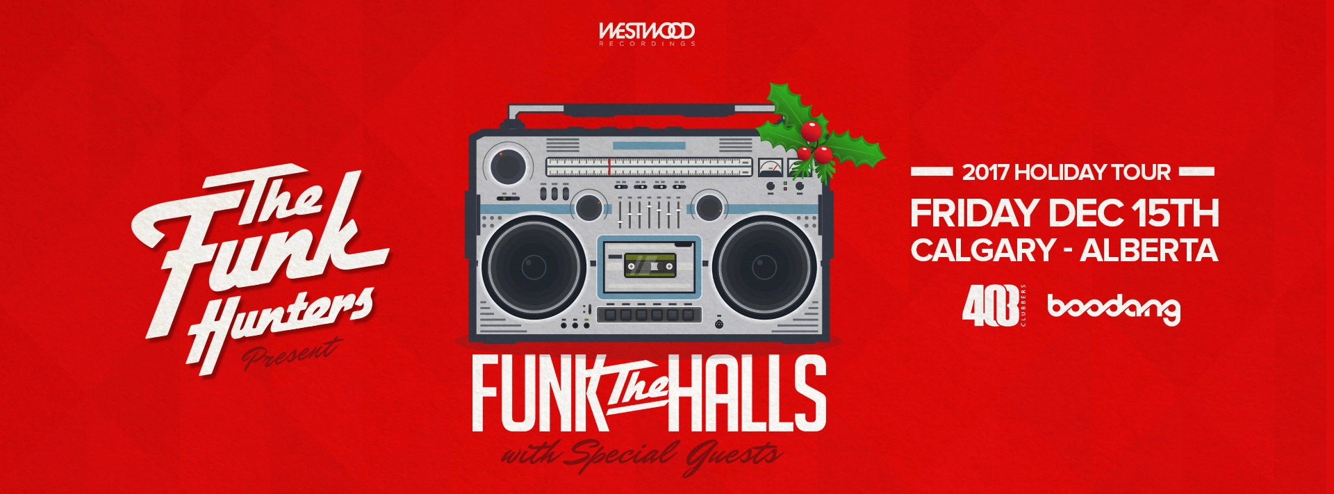 Event image for Funk Hunters presents Funk the Halls