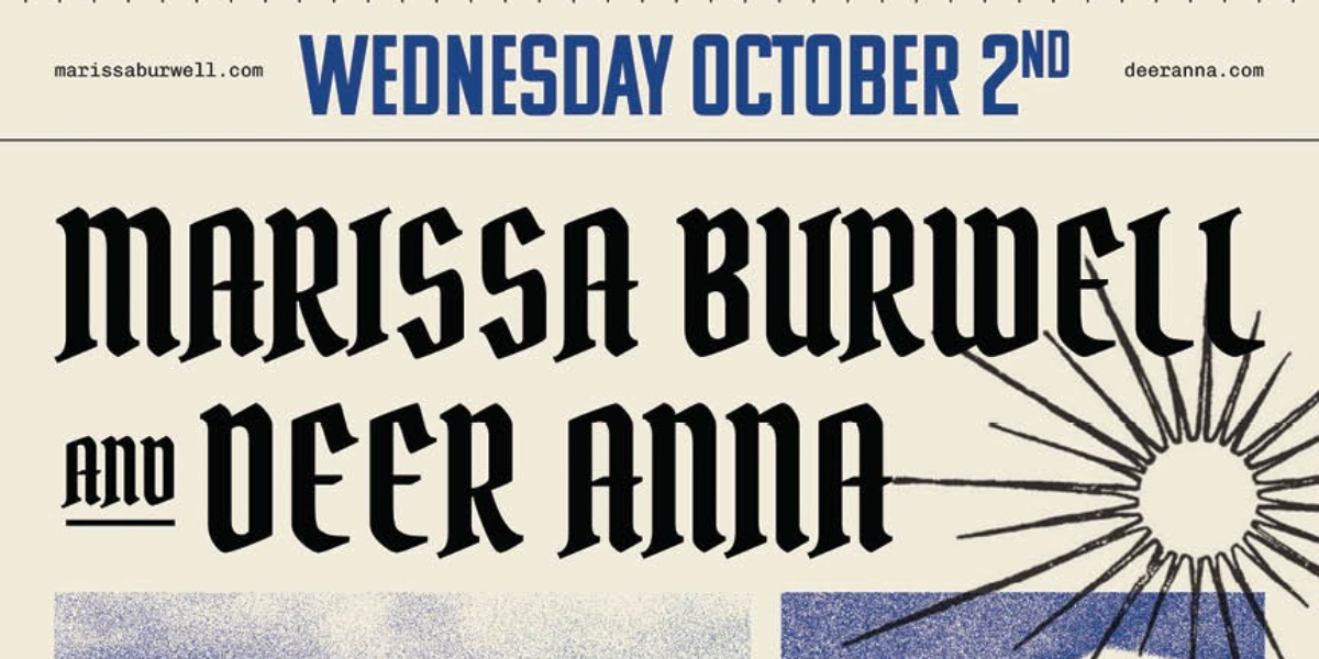 Event image for Marissa Burwell (Regina) and Deer Anna (Hamburg, Germany) with guest Taylr