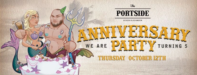 Event image for Portside's 5 Year Anniversary Party
