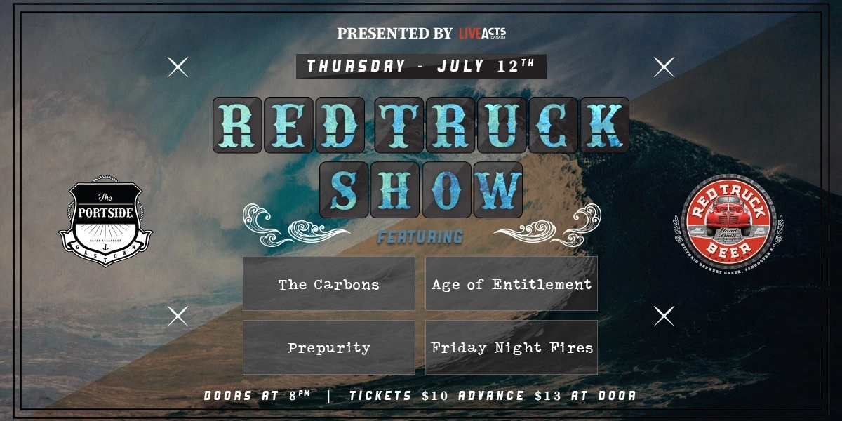 Event image for The Carbons w Age Of Entitlement, Prepurity & Friday Night Fires