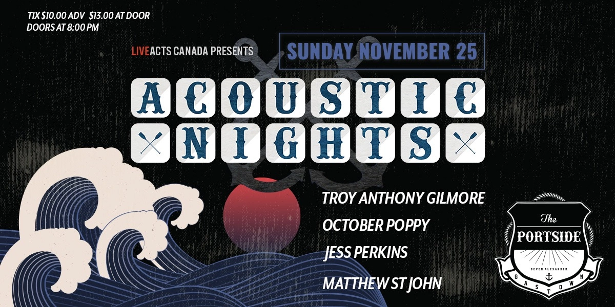 Event image for Acoustic Nights w/ Troy Anthony Gilmore and guests