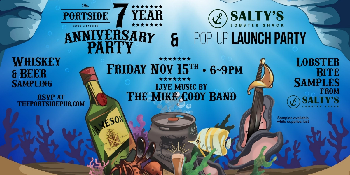 Event image for The Portside Pub's 7 Year Anniversary Party