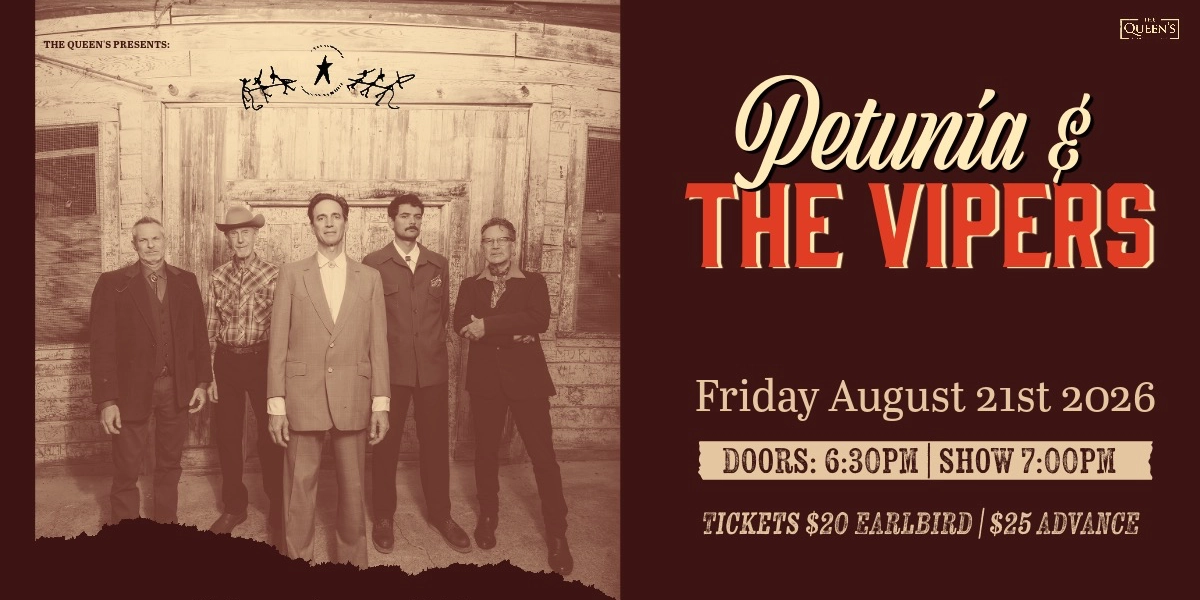 Event image for PETUNIA & THE VIPERS LIVE @ THE QUEEN'S